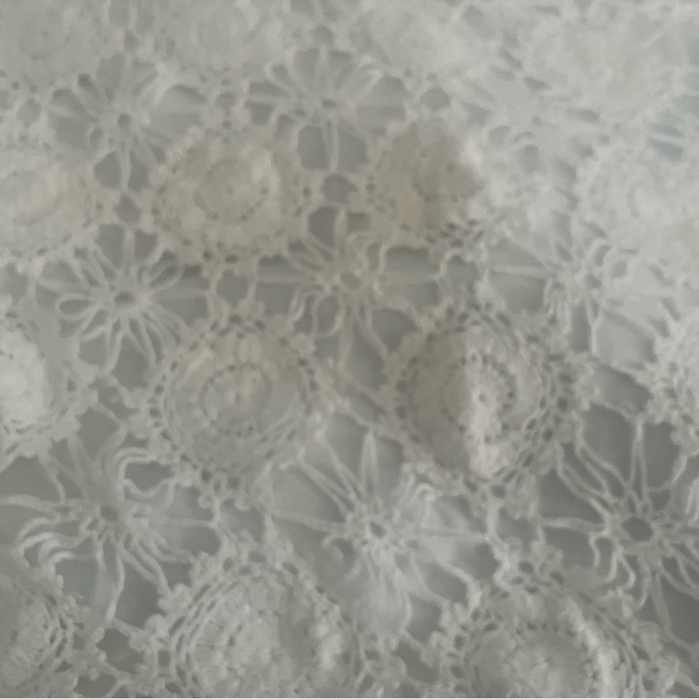 White Lace and cotton standard size bed pillow sham